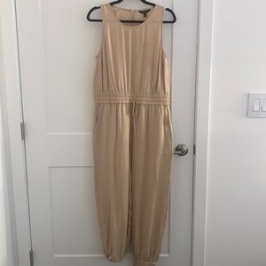 brand new tan banana republic jumpsuit with tags on!